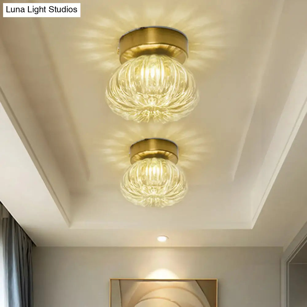 DecorBites™ DecorBites™ Sleek Clear/Amber Glass LED Ceiling Light Fixture - 5.5"/11" W