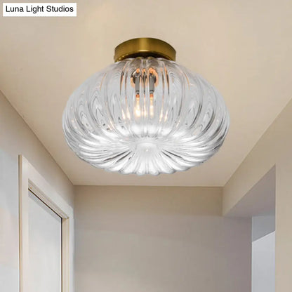 DecorBites™ DecorBites™ Sleek Clear/Amber Glass LED Ceiling Light Fixture - 5.5"/11" W