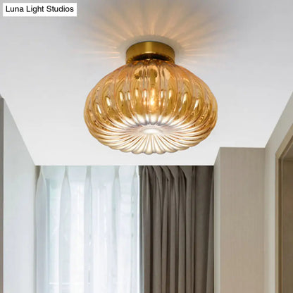 DecorBites™ DecorBites™ Sleek Clear/Amber Glass LED Ceiling Light Fixture - 5.5"/11" W