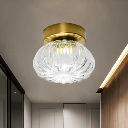 DecorBites™ DecorBites™ Sleek Clear/Amber Glass LED Ceiling Light Fixture - 5.5"/11" W