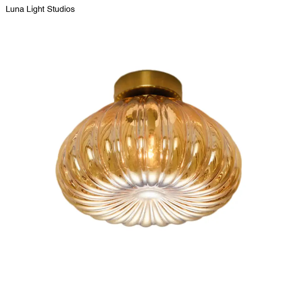 DecorBites™ DecorBites™ Sleek Clear/Amber Glass LED Ceiling Light Fixture - 5.5"/11" W