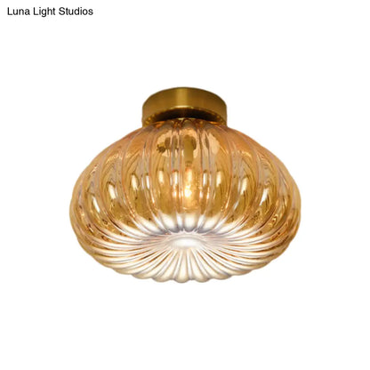 DecorBites™ DecorBites™ Sleek Clear/Amber Glass LED Ceiling Light Fixture - 5.5"/11" W
