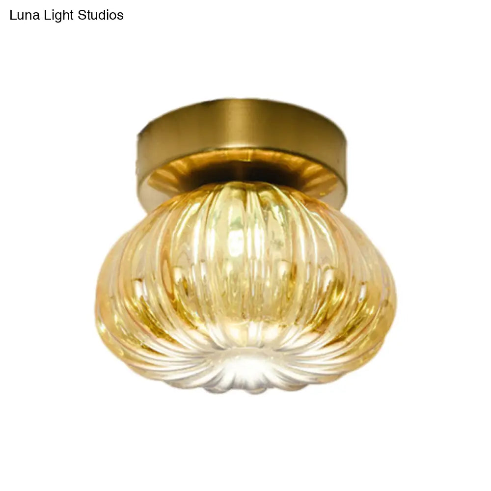 DecorBites™ DecorBites™ Sleek Clear/Amber Glass LED Ceiling Light Fixture - 5.5"/11" W