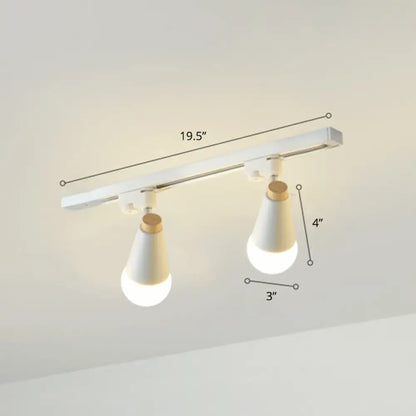 DecorBites™ DecorBites™ Sleek Cone Spotlight Track Lighting: Macaron Metal Semi-Flush Mount Light for Corridors