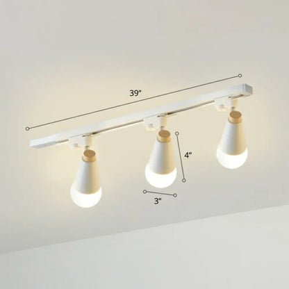 DecorBites™ DecorBites™ Sleek Cone Spotlight Track Lighting: Macaron Metal Semi-Flush Mount Light for Corridors