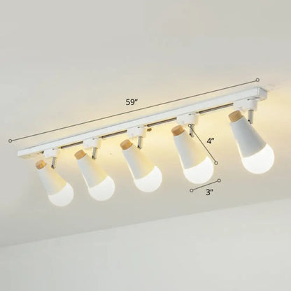 DecorBites™ DecorBites™ Sleek Cone Spotlight Track Lighting: Macaron Metal Semi-Flush Mount Light for Corridors