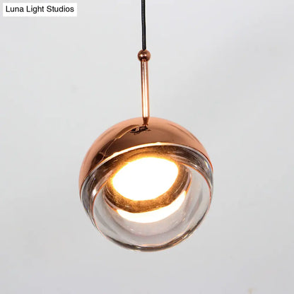 Sleek Crystal Glass LED Pendant Ceiling Light – A Global Simplicity for Bedside