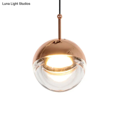 Sleek Crystal Glass LED Pendant Ceiling Light – A Global Simplicity for Bedside