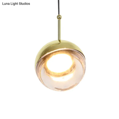 Sleek Crystal Glass LED Pendant Ceiling Light – A Global Simplicity for Bedside