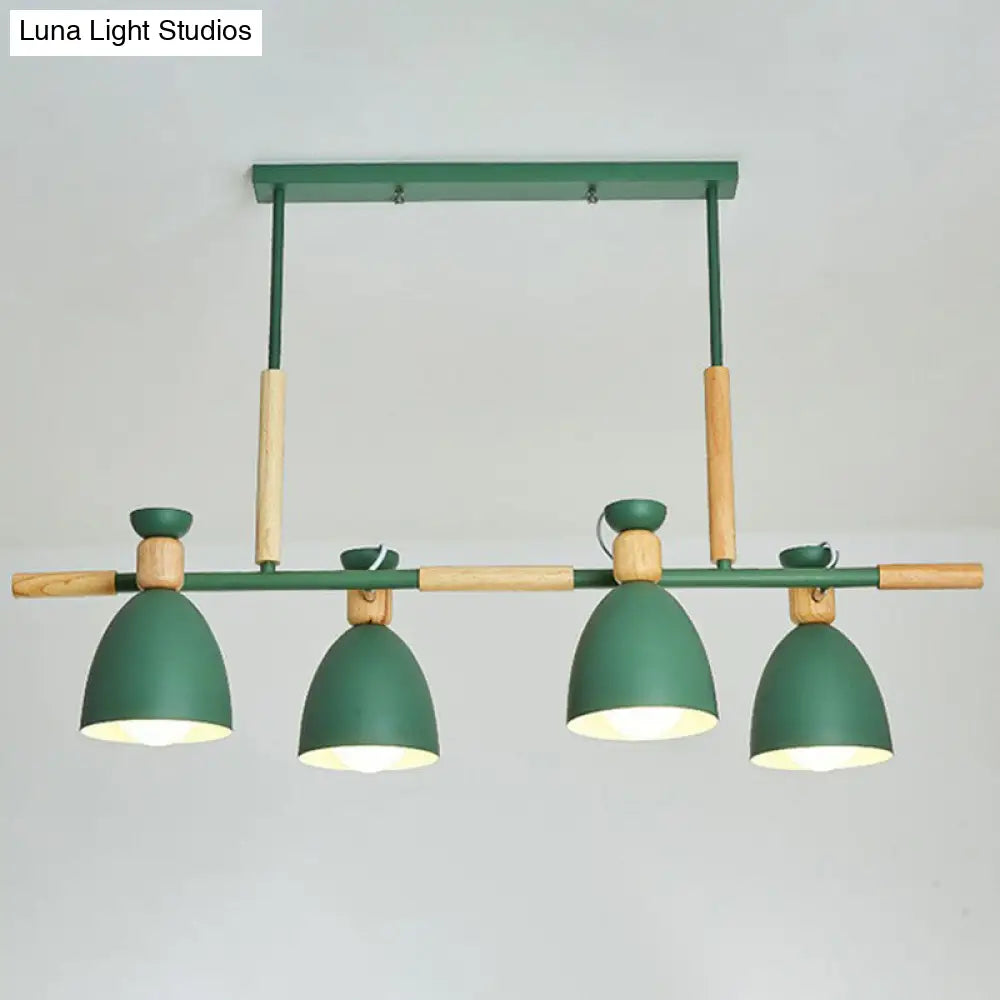 مصباح معلق أنيق على شكل قبة بتصميم جزيرة من DecorBites™ بلمسة نهائية معدنية - مثالي لغرف الطعام