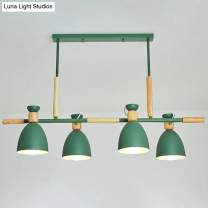 مصباح معلق أنيق على شكل قبة بتصميم جزيرة من DecorBites™ بلمسة نهائية معدنية - مثالي لغرف الطعام