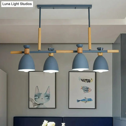 مصباح معلق أنيق على شكل قبة بتصميم جزيرة من DecorBites™ بلمسة نهائية معدنية - مثالي لغرف الطعام