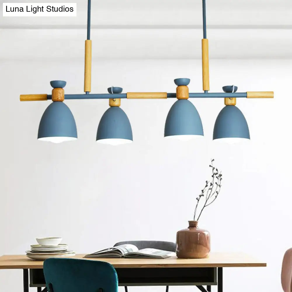 مصباح معلق أنيق على شكل قبة بتصميم جزيرة من DecorBites™ بلمسة نهائية معدنية - مثالي لغرف الطعام