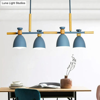 مصباح معلق أنيق على شكل قبة بتصميم جزيرة من DecorBites™ بلمسة نهائية معدنية - مثالي لغرف الطعام