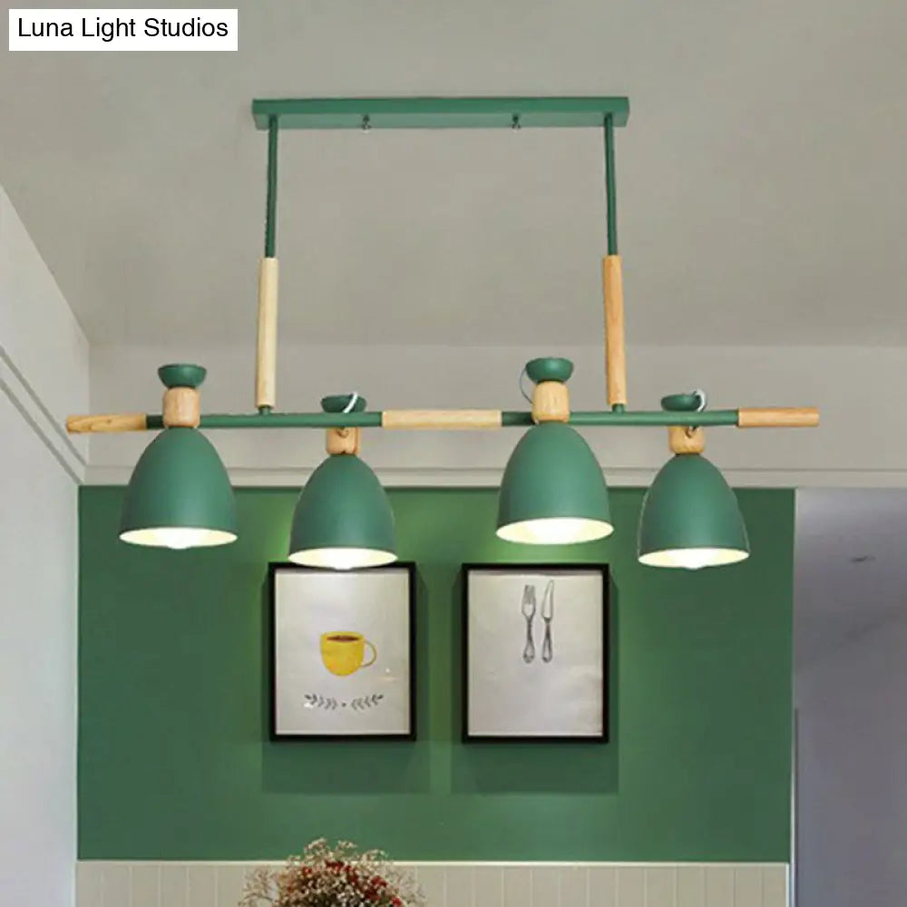 مصباح معلق أنيق على شكل قبة بتصميم جزيرة من DecorBites™ بلمسة نهائية معدنية - مثالي لغرف الطعام