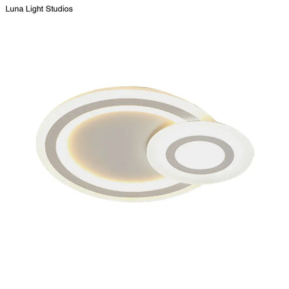DecorBites™ DecorBites™ Sleek Flush Ceiling Mount Light - Acrylic White Finish, Ideal for Adult Bedroom