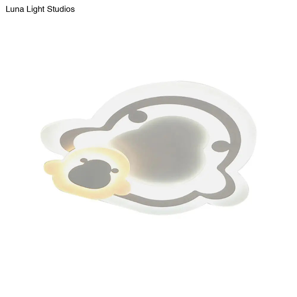 DecorBites™ DecorBites™ Sleek Flush Ceiling Mount Light - Acrylic White Finish, Ideal for Adult Bedroom