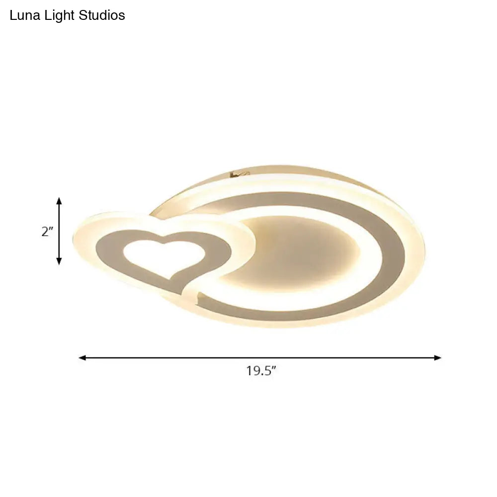 DecorBites™ DecorBites™ Sleek Flush Ceiling Mount Light - Acrylic White Finish, Ideal for Adult Bedroom