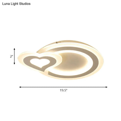 DecorBites™ DecorBites™ Sleek Flush Ceiling Mount Light - Acrylic White Finish, Ideal for Adult Bedroom