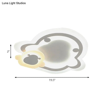 DecorBites™ DecorBites™ Sleek Flush Ceiling Mount Light - Acrylic White Finish, Ideal for Adult Bedroom