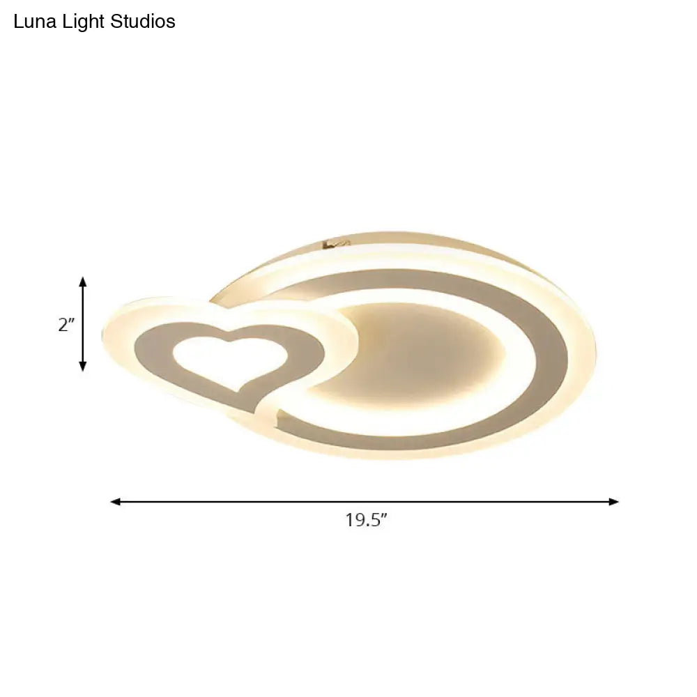 DecorBites™ DecorBites™ Sleek Flush Ceiling Mount Light - Acrylic White Finish, Ideal for Adult Bedroom