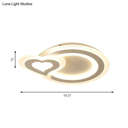 DecorBites™ DecorBites™ Sleek Flush Ceiling Mount Light - Acrylic White Finish, Ideal for Adult Bedroom