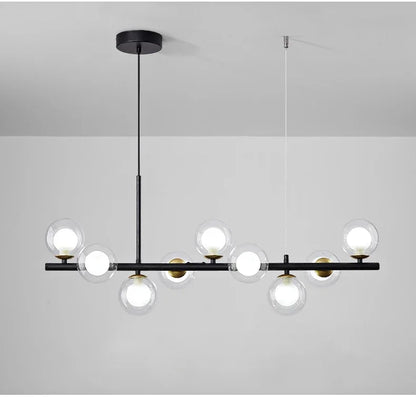 Sleek Glass Ball Chandelier for Dining Room - Chandelier