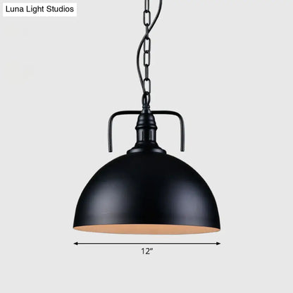 Sleek Iron Dome Pendant Light Fixture with Simplicity Design - Ideal for Restaurants (1 Bulb)