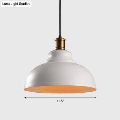 Sleek Iron Dome Pendant Light Fixture with Simplicity Design - Ideal for Restaurants (1 Bulb)