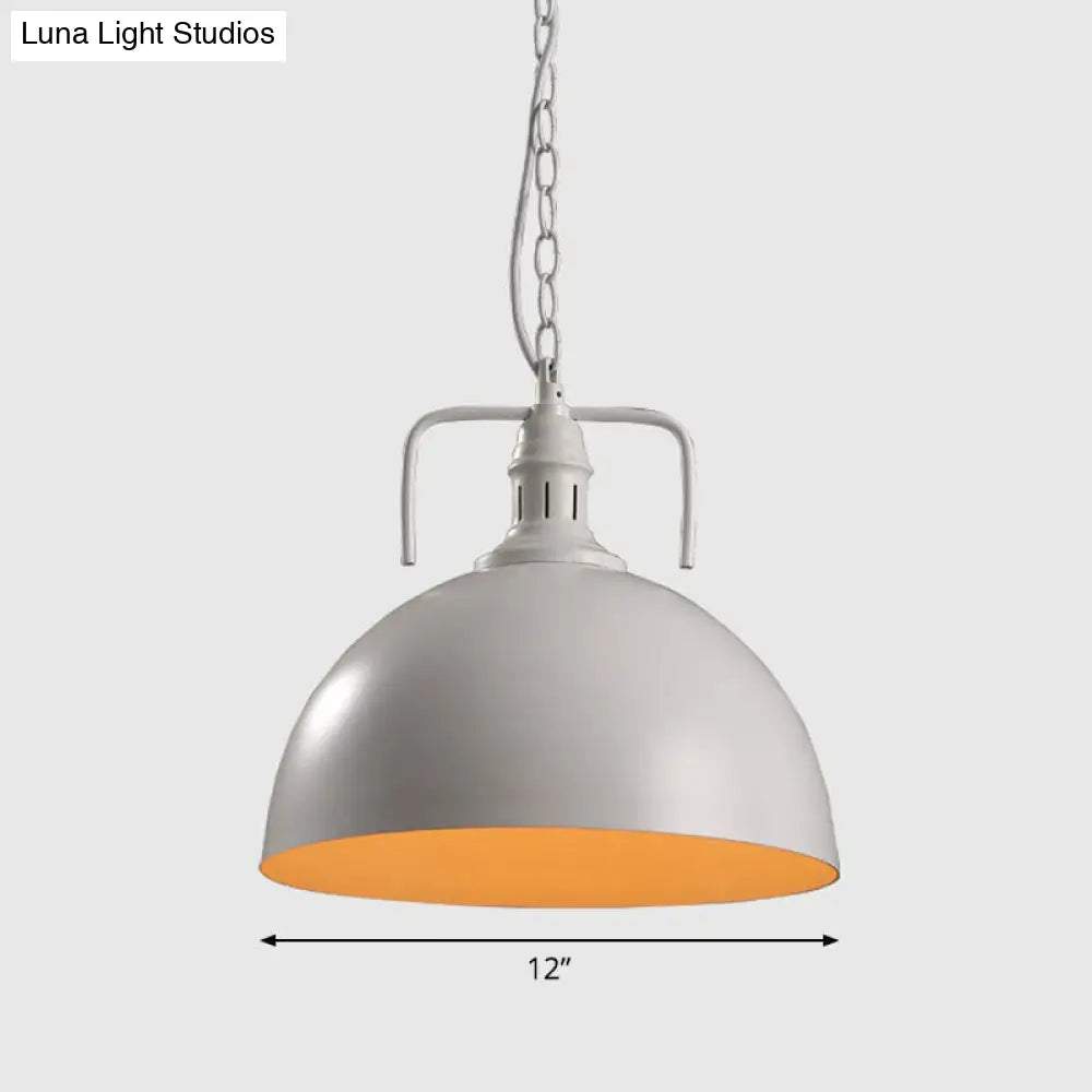 Sleek Iron Dome Pendant Light Fixture with Simplicity Design - Ideal for Restaurants (1 Bulb)