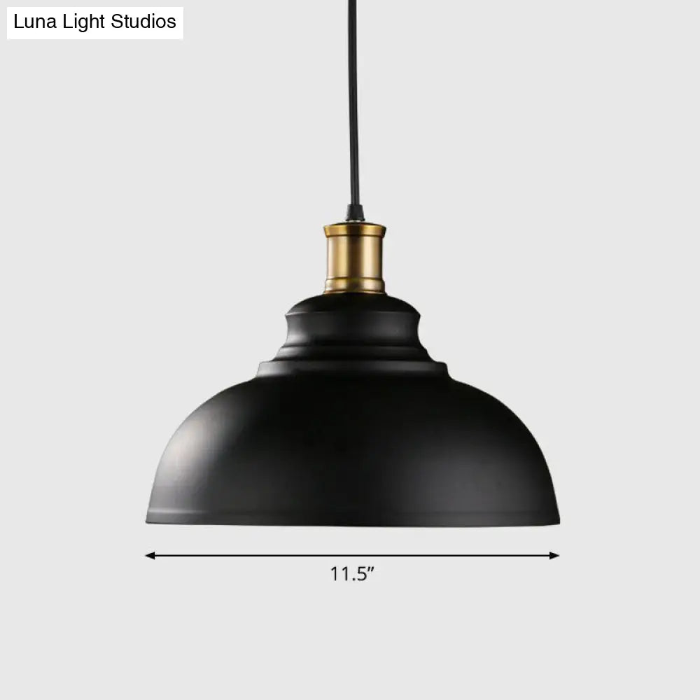 Sleek Iron Dome Pendant Light Fixture with Simplicity Design - Ideal for Restaurants (1 Bulb)