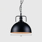 Sleek Iron Dome Pendant Light Fixture with Simplicity Design - Ideal for Restaurants (1 Bulb)