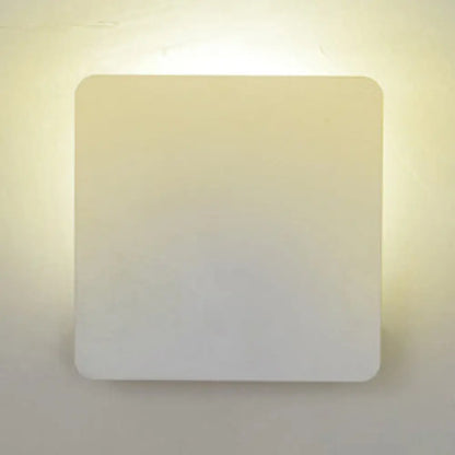 DecorBites™ DecorBites™ Sleek LED Bedroom Wall Sconce with Square Aluminum Shade - White Mounted Lamp in Warm/White Light