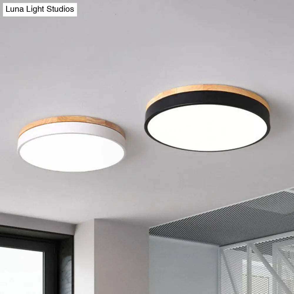 DecorBites™ DecorBites™ Sleek LED Circle Flush Mount Bedroom Lighting with Acrylic Shade