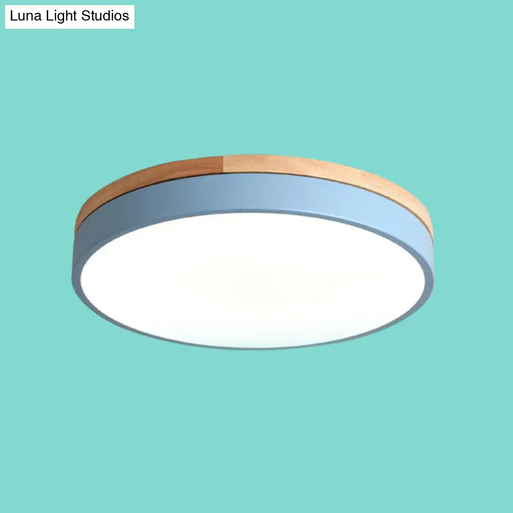 DecorBites™ DecorBites™ Sleek LED Circle Flush Mount Bedroom Lighting with Acrylic Shade