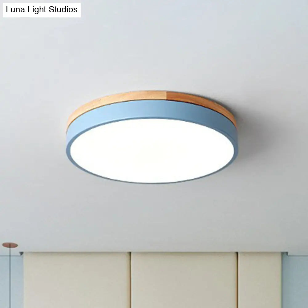 DecorBites™ DecorBites™ Sleek LED Circle Flush Mount Bedroom Lighting with Acrylic Shade