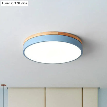 DecorBites™ DecorBites™ Sleek LED Circle Flush Mount Bedroom Lighting with Acrylic Shade
