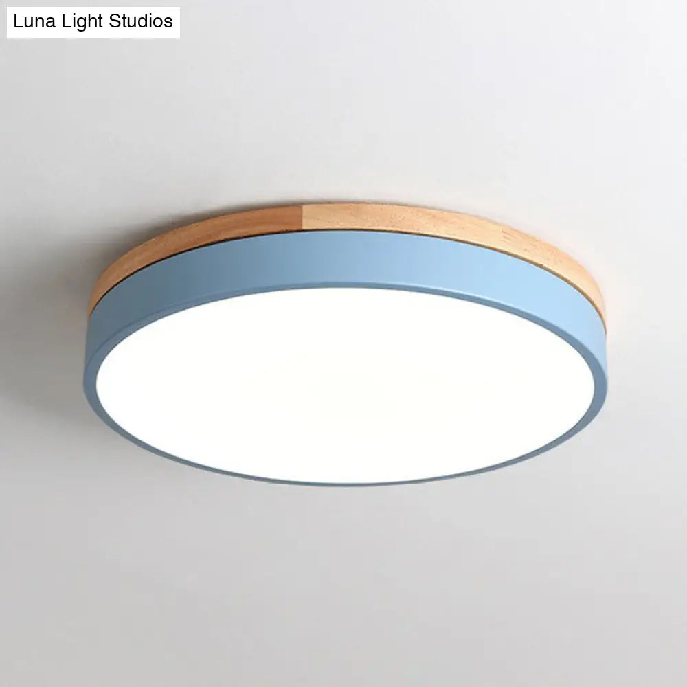 DecorBites™ DecorBites™ Sleek LED Circle Flush Mount Bedroom Lighting with Acrylic Shade
