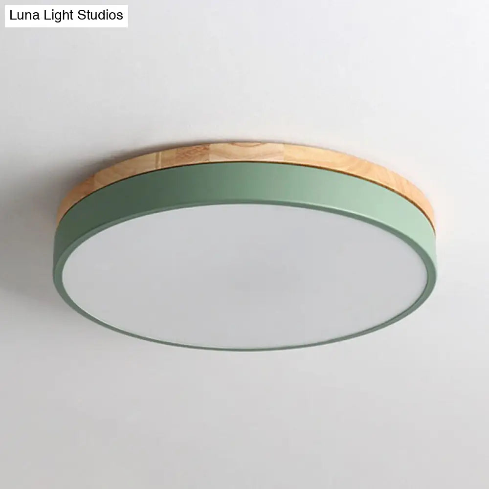 DecorBites™ DecorBites™ Sleek LED Circle Flush Mount Bedroom Lighting with Acrylic Shade