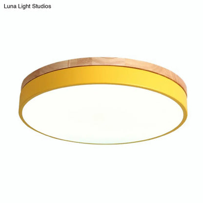 DecorBites™ DecorBites™ Sleek LED Circle Flush Mount Bedroom Lighting with Acrylic Shade