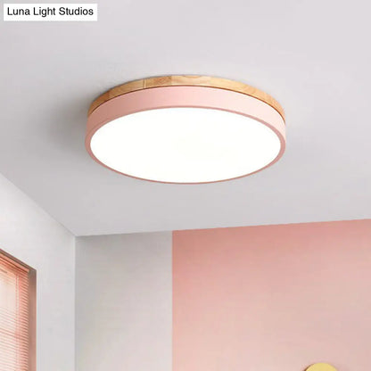 DecorBites™ DecorBites™ Sleek LED Circle Flush Mount Bedroom Lighting with Acrylic Shade
