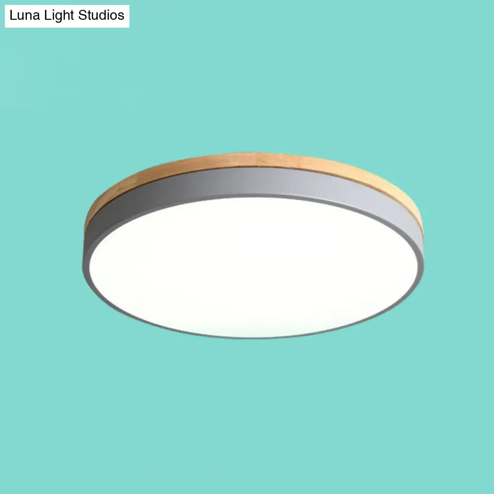 DecorBites™ DecorBites™ Sleek LED Circle Flush Mount Bedroom Lighting with Acrylic Shade