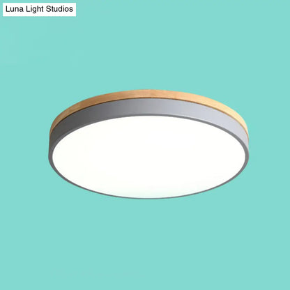 DecorBites™ DecorBites™ Sleek LED Circle Flush Mount Bedroom Lighting with Acrylic Shade