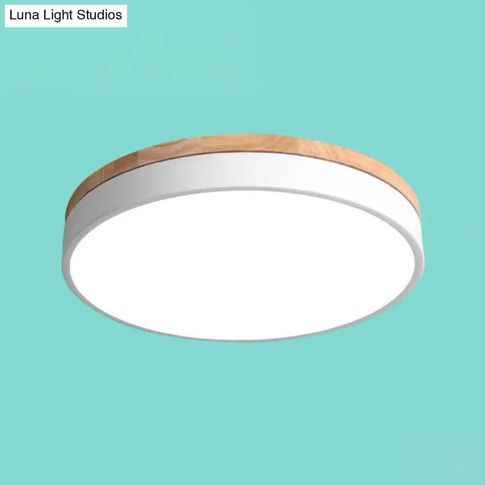 DecorBites™ DecorBites™ Sleek LED Circle Flush Mount Bedroom Lighting with Acrylic Shade