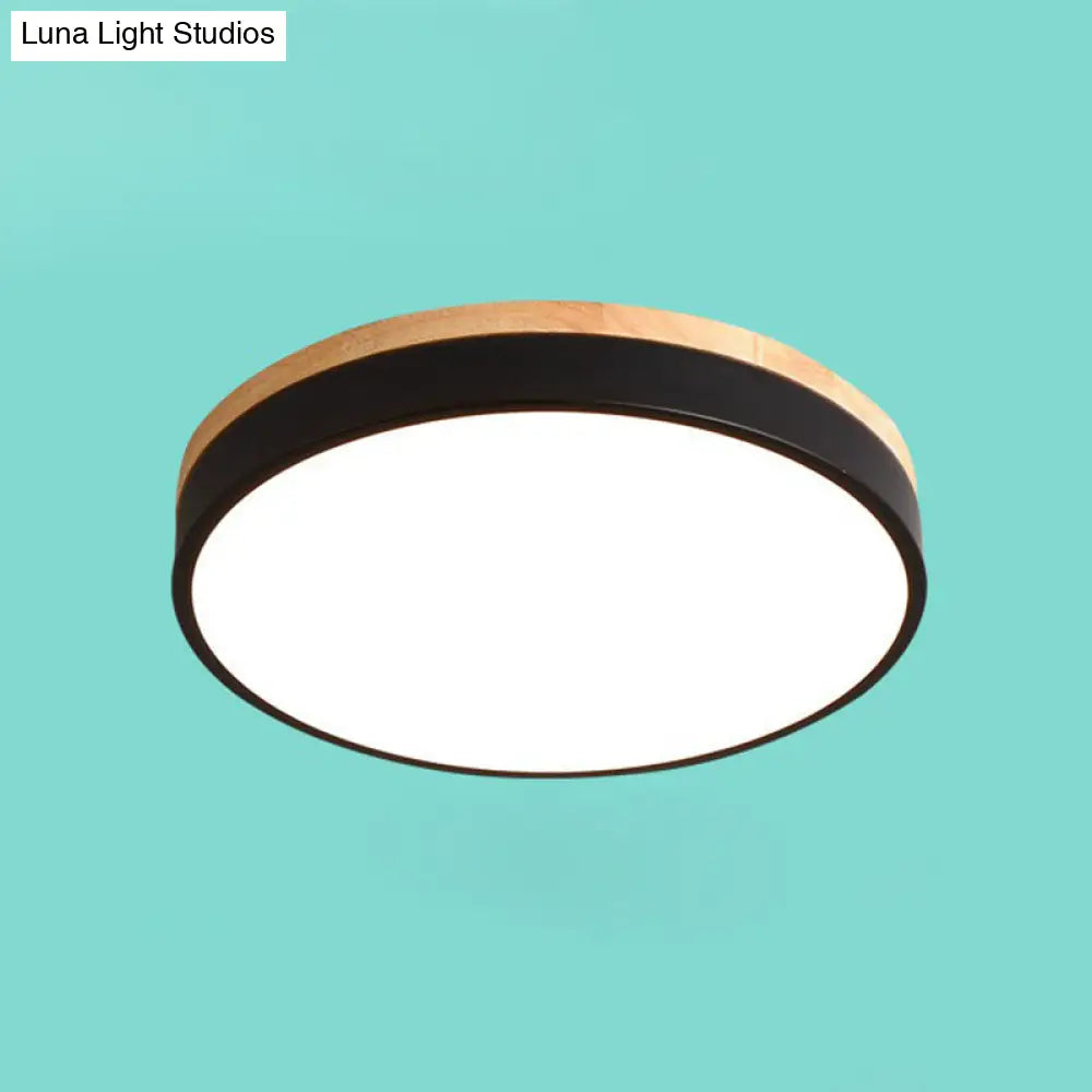 DecorBites™ DecorBites™ Sleek LED Circle Flush Mount Bedroom Lighting with Acrylic Shade