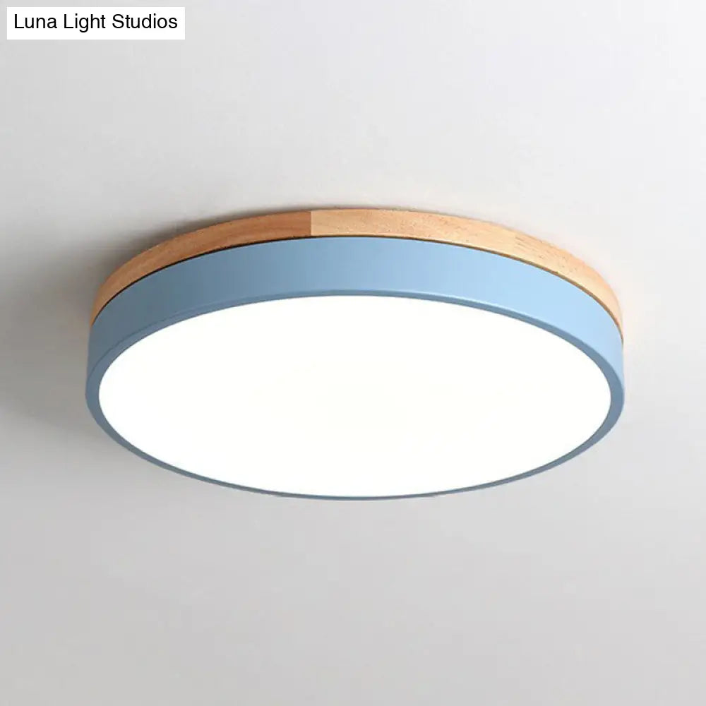 DecorBites™ DecorBites™ Sleek LED Circle Flush Mount Bedroom Lighting with Acrylic Shade