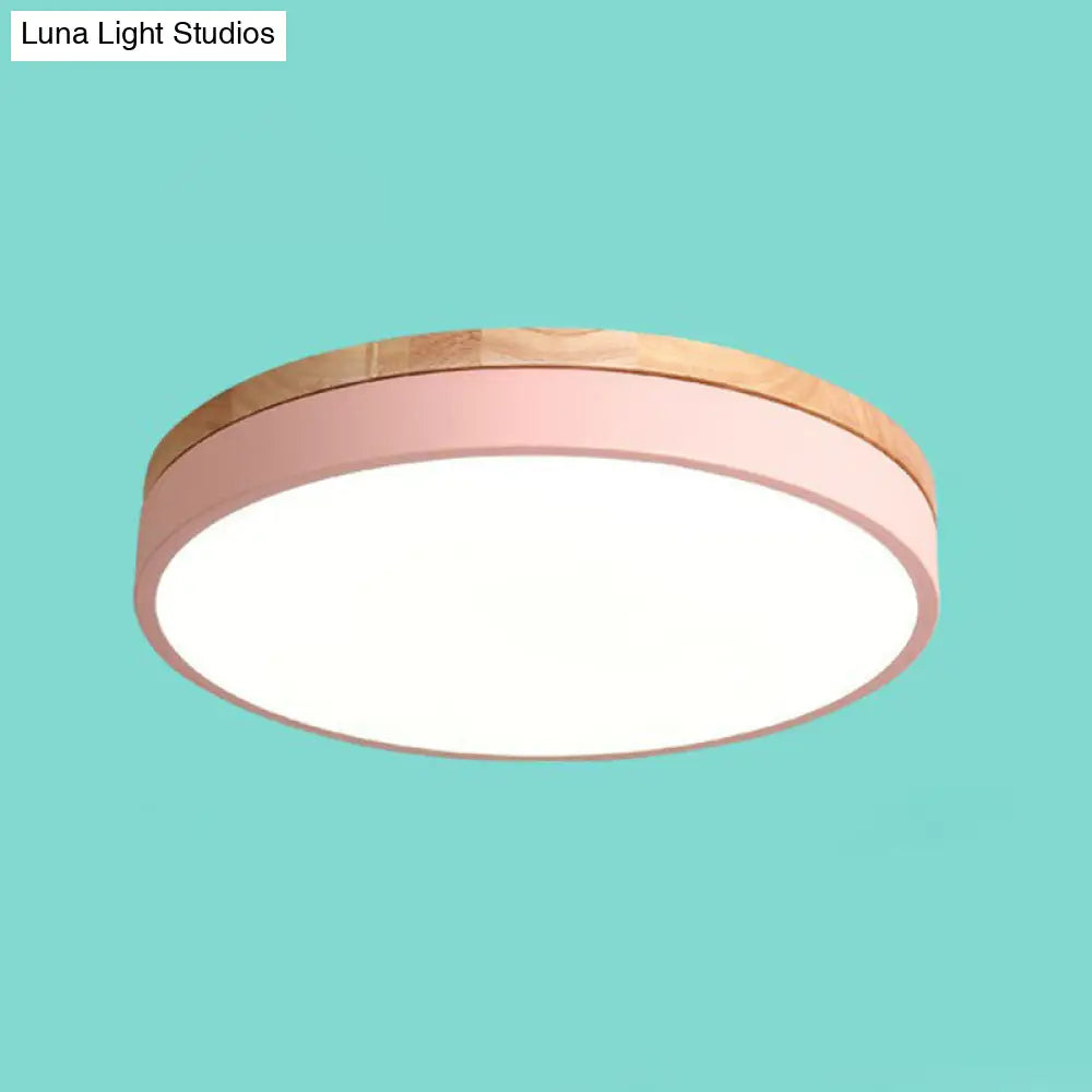 DecorBites™ DecorBites™ Sleek LED Circle Flush Mount Bedroom Lighting with Acrylic Shade