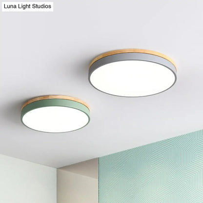 DecorBites™ DecorBites™ Sleek LED Circle Flush Mount Bedroom Lighting with Acrylic Shade