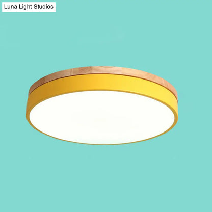 DecorBites™ DecorBites™ Sleek LED Circle Flush Mount Bedroom Lighting with Acrylic Shade