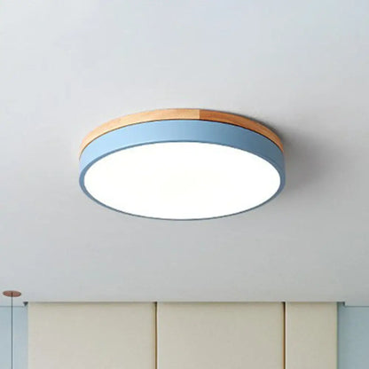DecorBites™ DecorBites™ Sleek LED Circle Flush Mount Bedroom Lighting with Acrylic Shade